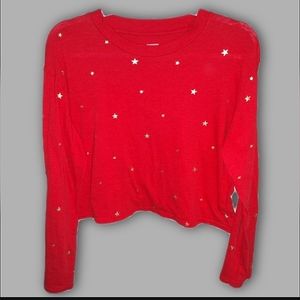 PINK by Victoria's Secret Long Sleeve Crop Top Shirt Size Medium Super Soft